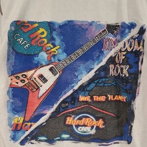 Vintage Hard Rock Cafe Guitar Graphic Tee Mens sz Medium Rock Music Shirt